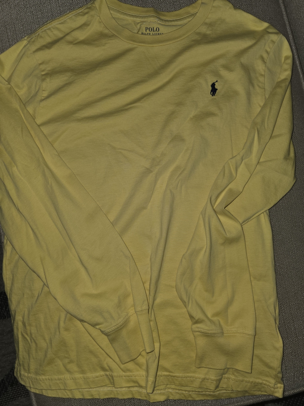 Polo by Ralph Lauren Yellow Long Sleeve Tee with Navy Pony